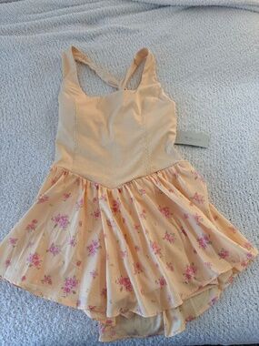 Altar’d State Revival Active Dress- Butter yellow with flowers